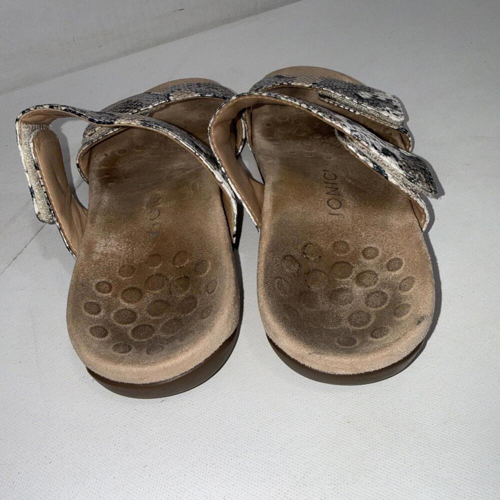 Vionic Comfort Randi Boa‎ Flip Flop Metallic Snake Print Sandals Slides Size 8 - Picture 4 of 11